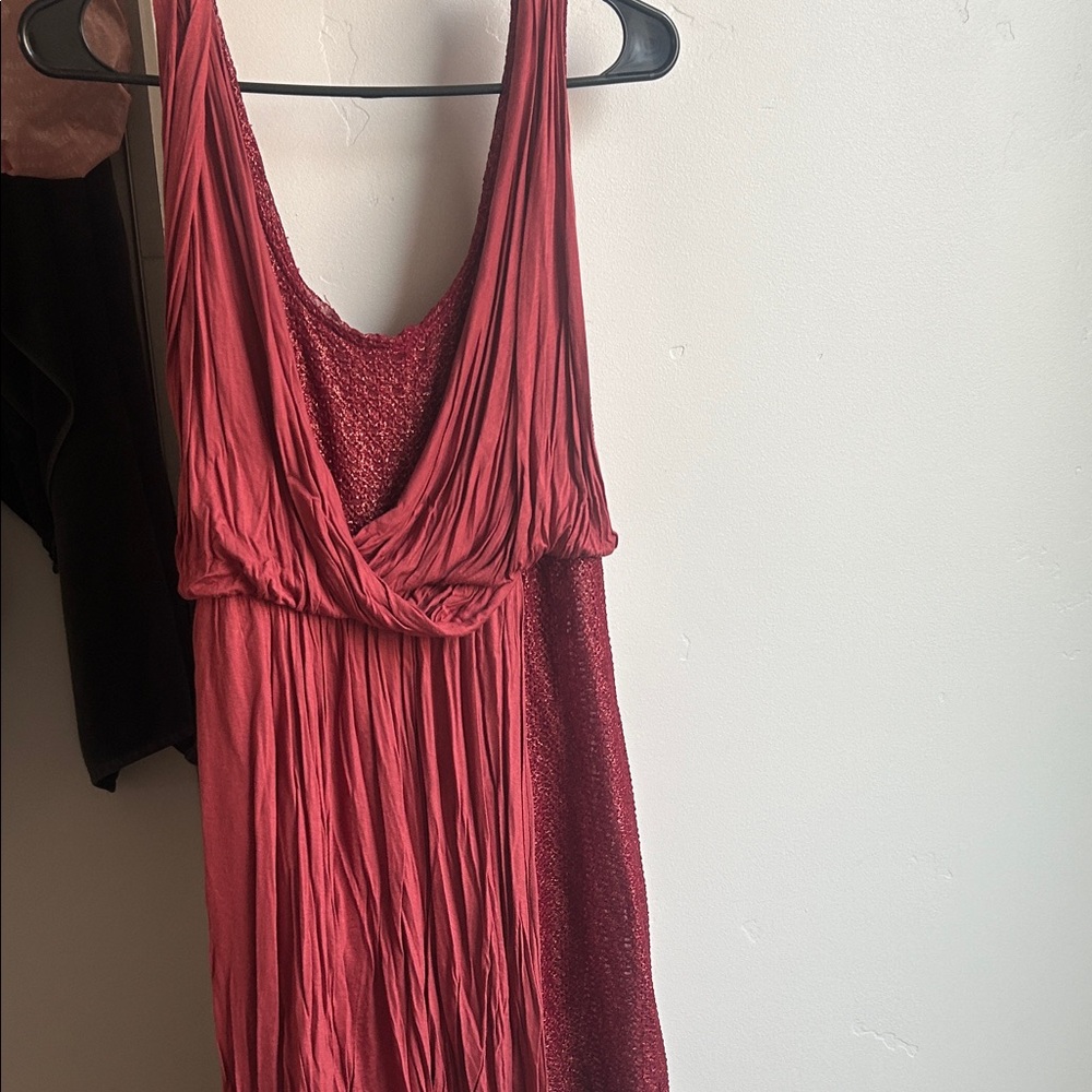 Free People Backless Red Dress